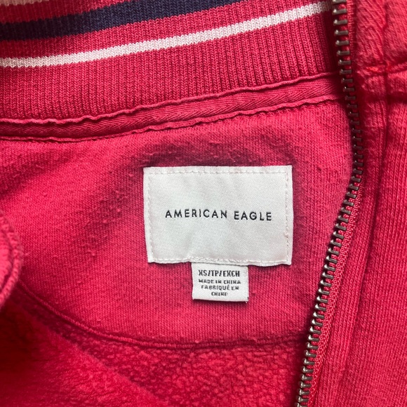 American Eagle half zip jacket. Red. Size XS. - Picture 2 of 3